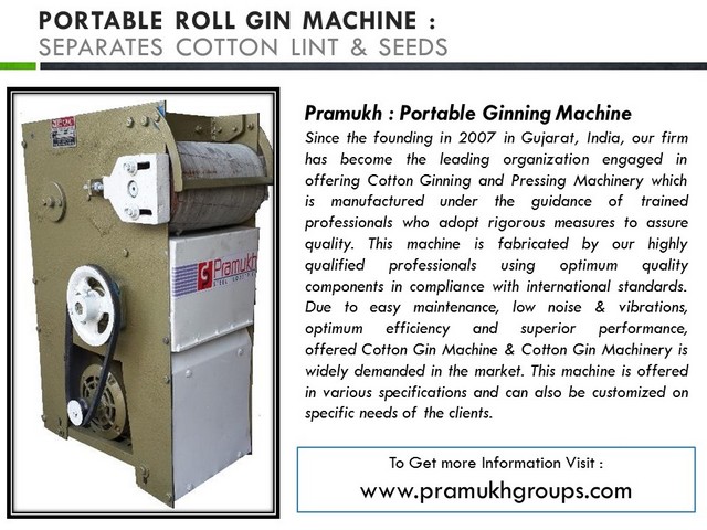 SMALL COTTON GINNING MACHINE